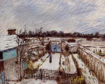 Alfred Sisley : The Garden under the Snow